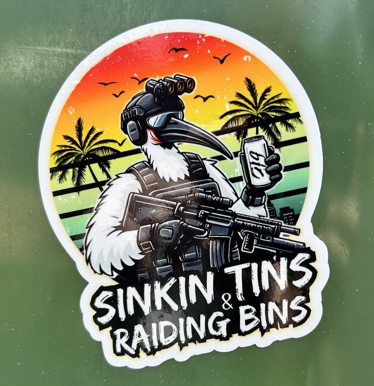 Sinkin Tins & Raiding Bins Vinyl Sticker