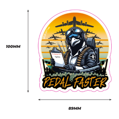 Pedal Faster Vinyl Sticker