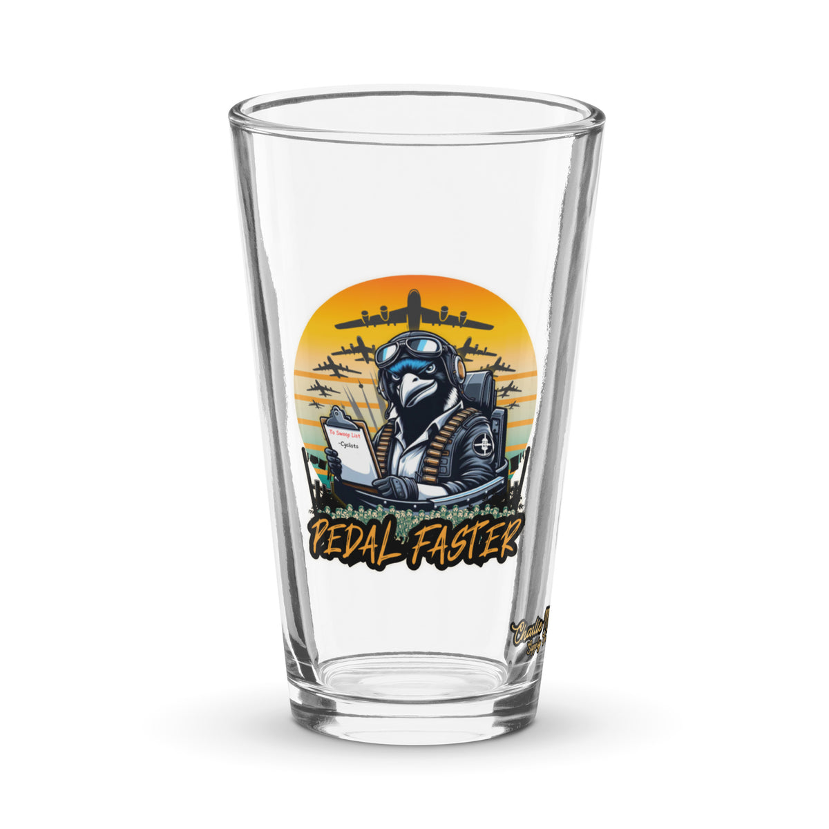 Pedal Faster Pint Glass